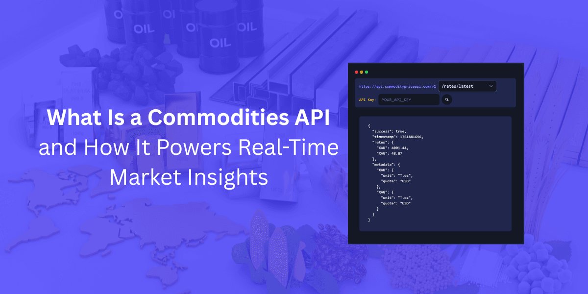 What Is a Commodities API and How It Powers Real-Time Market Insights Message
