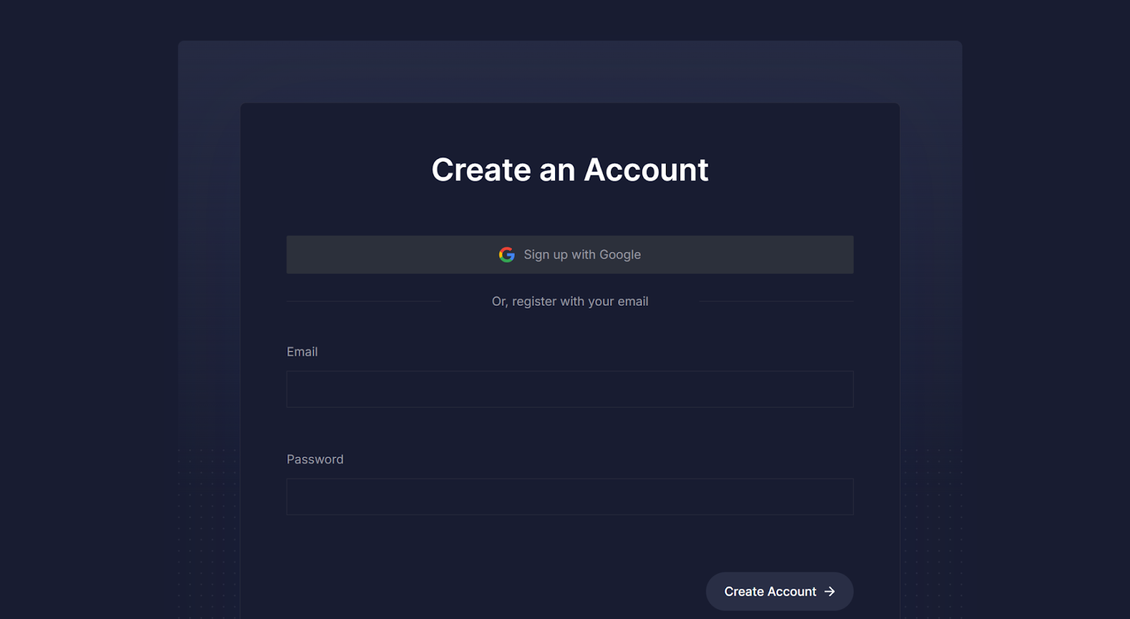 Create an Account