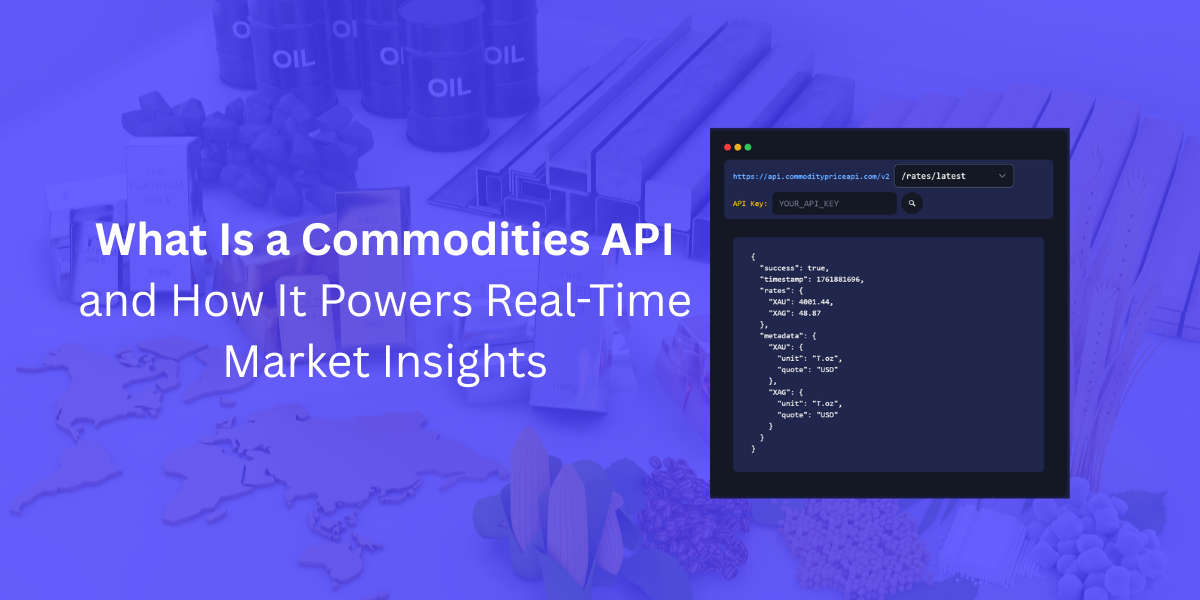 What Is a Commodities API and How It Powers Real-Time Market Insights Message